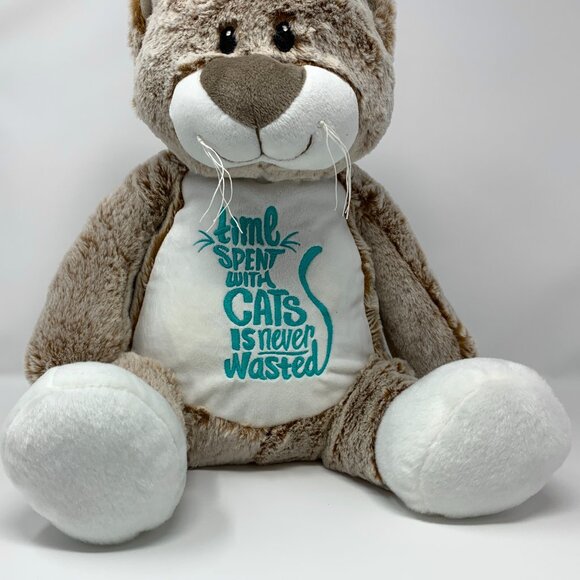 Embroidery Buddy Plush Cat Time Spent with Cats is Never Wasted - Picture 4 of 12